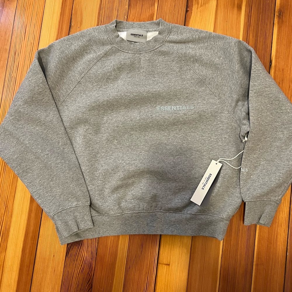Essentials Fear of God Crew Neck Sweatshirt Grey XS